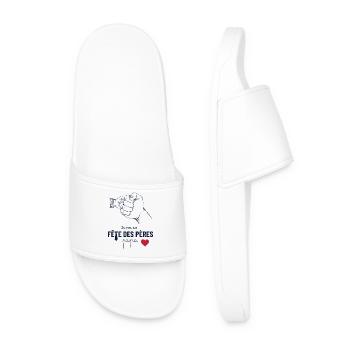 Joyeuse fête des pères papa. Bonne fête papa ! - Claquettes Homme - blanc - Devant