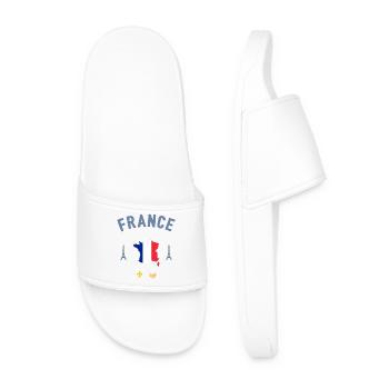 France - Men’s Pool Sliders - white - Front