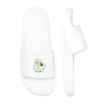 Lioba silk chicken, happiness - Men’s Pool Sliders - white - Front