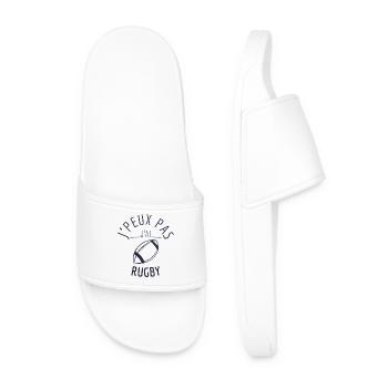 j peux pas j ai rugby - Claquettes Homme - blanc - Devant