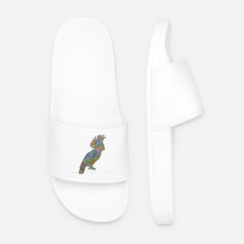 Rainforest bird - Men’s Pool Sliders - white