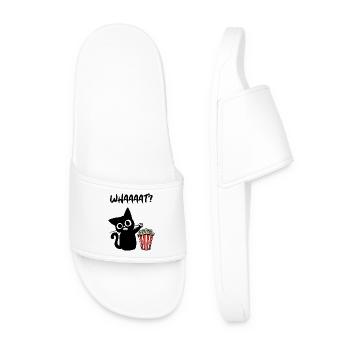 Cat Popcorn Movies Movies Cinema Night Theatre - Claquettes Homme - blanc - Devant