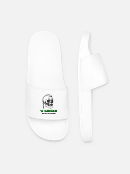 Wikinger Totenkopf Design - Männer Badelatschen - Weiß