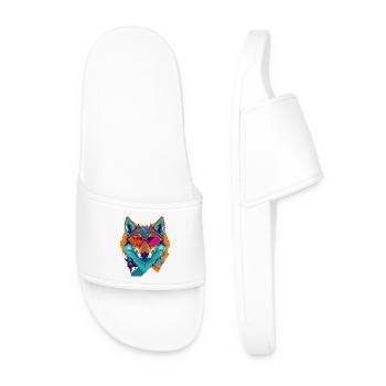 Révolte rétro des loups - Claquettes Homme - blanc - Devant