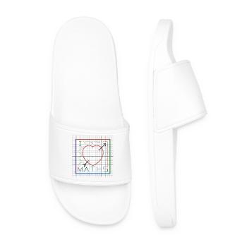 I Love Maths (white background) - Men’s Pool Sliders - white - Front