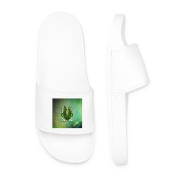 Awesome anubis cyberpunk mask - Men’s Pool Sliders - white - Front