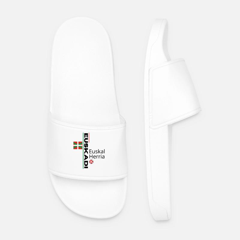 Basque-Luxe Design Ethnically Inspired - Men’s Pool Sliders - white