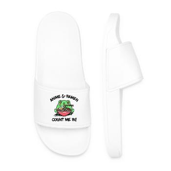 Manga Animation Anime Ramen Animation Statement - Men’s Pool Sliders - white - Front