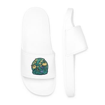 Flowers Artdeco - Men’s Pool Sliders - white - Front