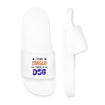 Favorite Animal Dog Statement Pets Cuddly Toy - Men’s Pool Sliders - white - Front