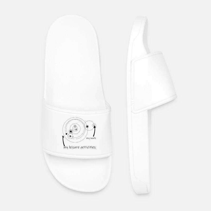 life & work circles (black) - Men’s Pool Sliders - white