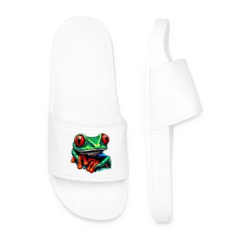 Red-eyed tree frog - Men’s Pool Sliders - white - Front