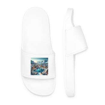Village Scandinave Noël - Claquettes Homme - blanc - Devant