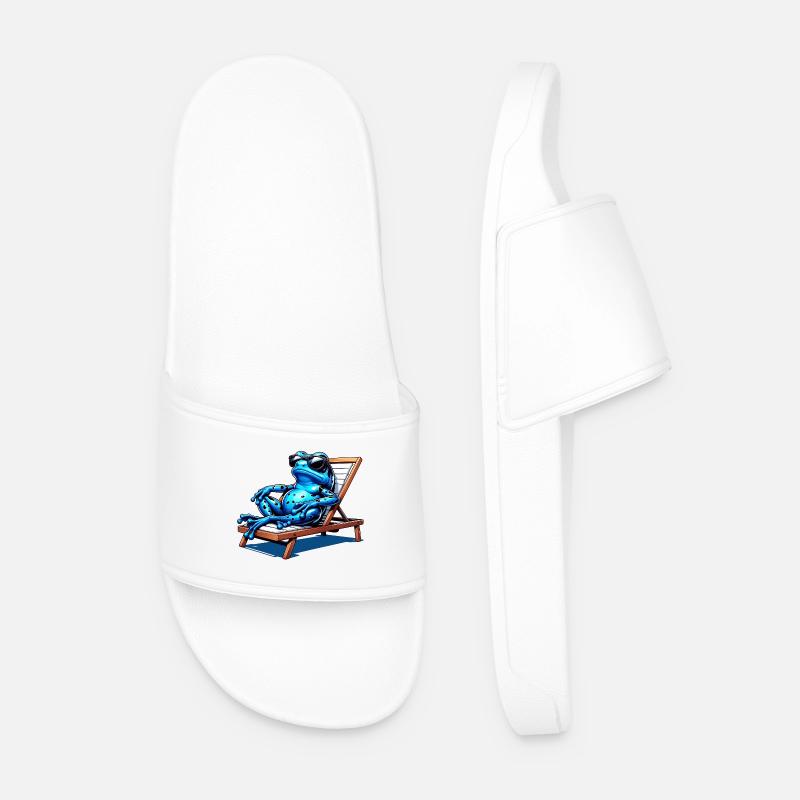 Pfeilgiftfrosch Frosch Design - Männer Badelatschen - Weiß