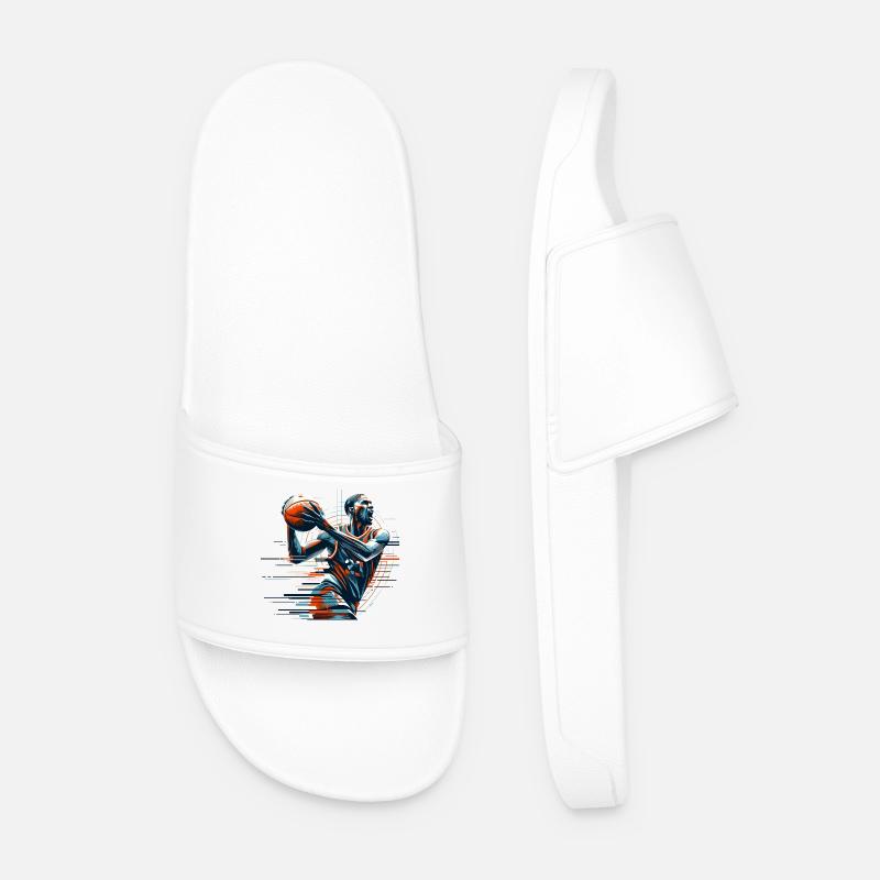 Basketball Dynamic Gift - Men’s Pool Sliders - white