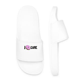 Anyway, funny statement donut doesn't matter to me - Men’s Pool Sliders - white - Front