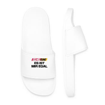 I don't care about the statement indifferent - Men’s Pool Sliders - white - Front
