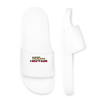 Attitude doesn't matter Statement I don't care - Men’s Pool Sliders - white - Front