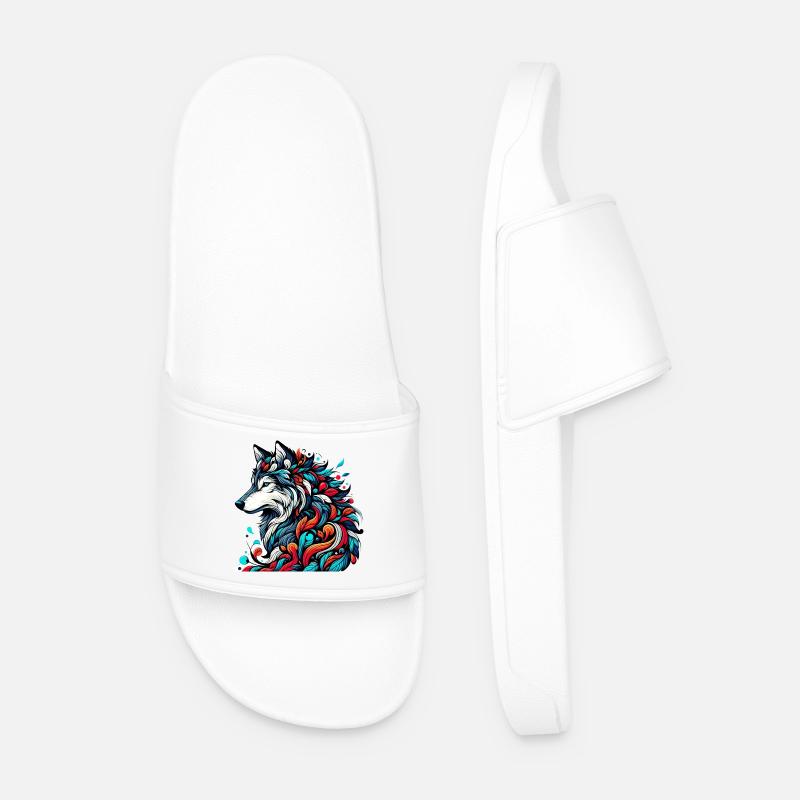 Wolf - Men’s Pool Sliders - white