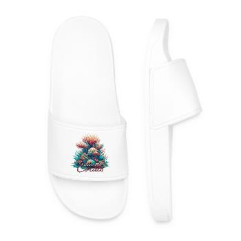 Passion for coral gift - Men’s Pool Sliders - white - Front
