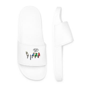 Parrot Statement Jungle Animal Birds Zoo - Men’s Pool Sliders - white - Front