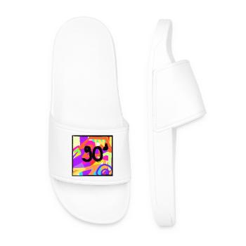 Retro style 90s design - Men’s Pool Sliders - white - Front
