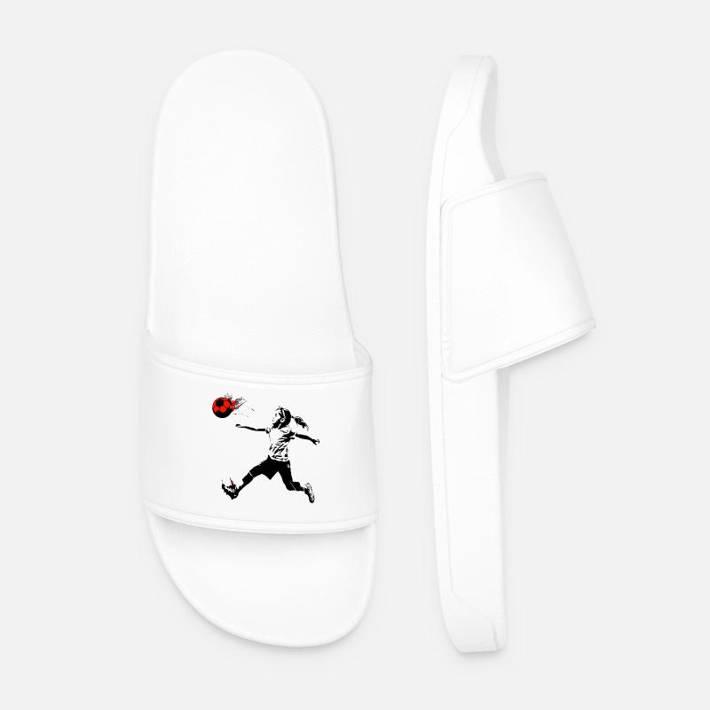 MädchenFussball - Männer Badelatschen - Weiß