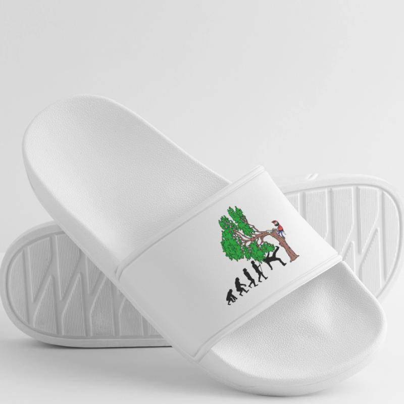 Tree Evolution Bois Bûcheron Forêt de bûcherons Claquettes Homme