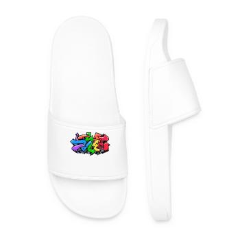 Graffiti Street Art Wildstyle Illustration - Claquettes Homme - blanc - Devant