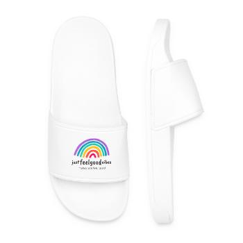 JustFeelgoodVibes Signature - Men’s Pool Sliders - white - Front
