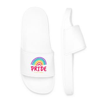 Pride pink #diversitymatters - Men’s Pool Sliders - white - Front