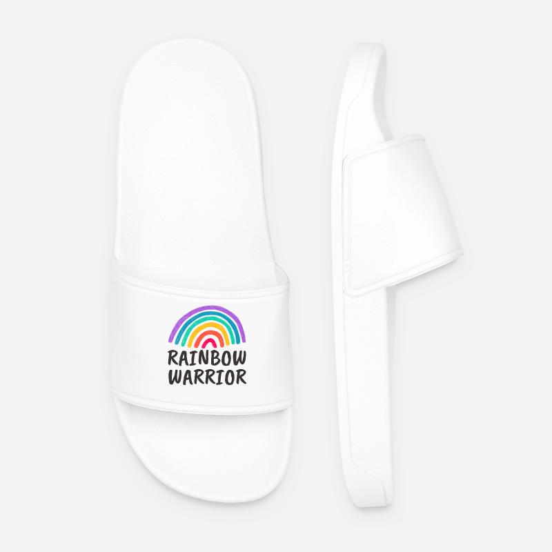 Rainbow Warrior - Men’s Pool Sliders - white