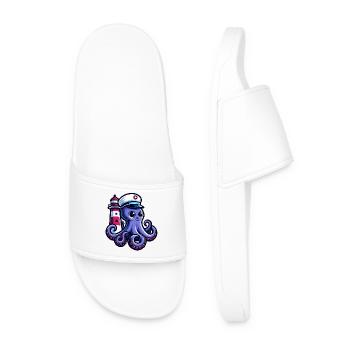 Octo-Navigator: Guiding Light of the Seas - Men’s Pool Sliders - white - Front