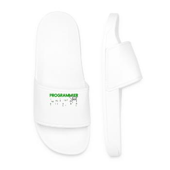 Programmer Developer Code Statement Scripting - Men’s Pool Sliders - white - Front
