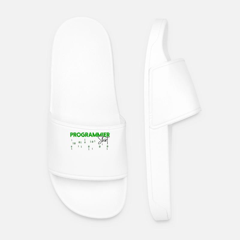 Programmierer Developer Code Statement Skripting - Männer Badelatschen - Weiß
