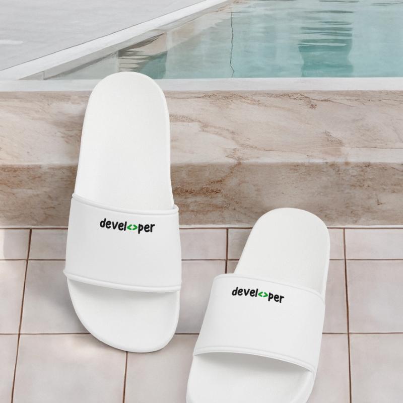 Developer Spruch Coden Softwareentwickler Nerd Männer Badelatschen