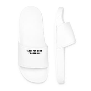 Developer Geek Bugs Code Computer Science Statement - Men’s Pool Sliders - white - Front