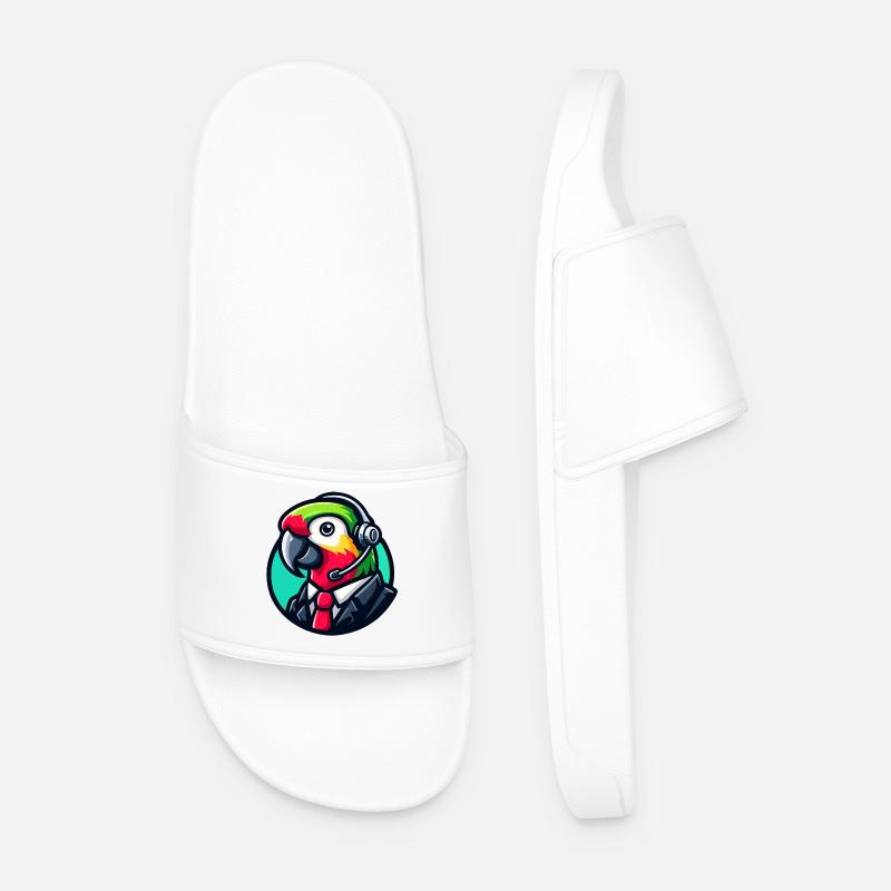 Parrot Professioneller Chat-Support - Männer Badelatschen - Weiß