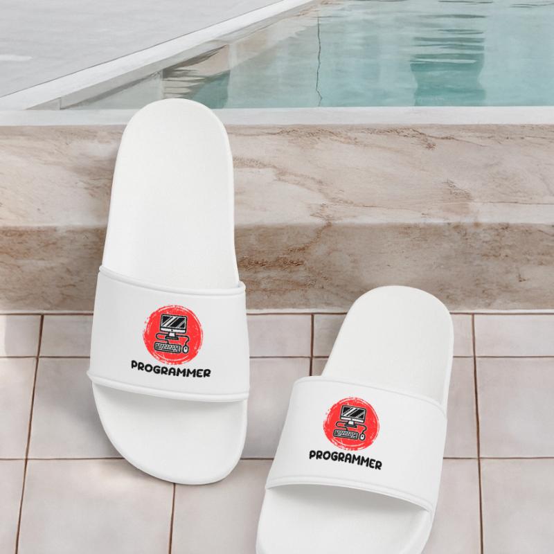 Computer Developer Programmierer Code Skripting Männer Badelatschen