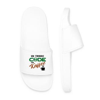 Programmer Software Developer Code - Men’s Pool Sliders - white - Front