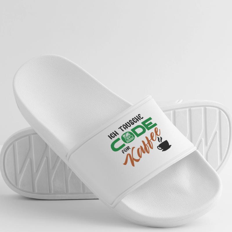 Programmierer Softwareentwickler Developer Code Männer Badelatschen