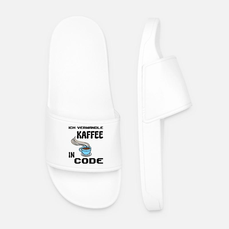 Coden Computerfreak Déclaration du développeur Nerd - Claquettes Homme - blanc