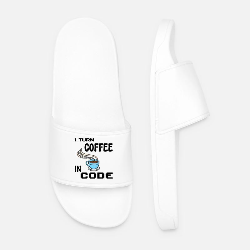 Programmeur de code Scripting Statement Développeur - Claquettes Homme - blanc