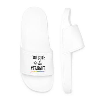 Mois de la fierté LGBT - Trop mignon pour être hétéro - Claquettes Homme - blanc - Devant