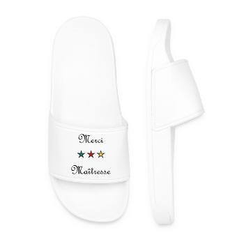 THANK YOU. MISTRESS. MASTER. THANK YOU MISTRESS - Men’s Pool Sliders - white - Front