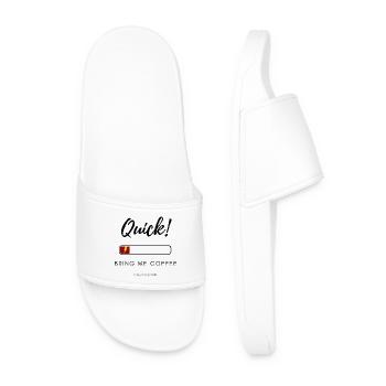 Vite ! Apporte-moi du café – Chemise drôle à faible énergie - Claquettes Homme - blanc - Devant