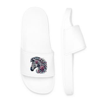 Zebra - Men’s Pool Sliders - white - Front