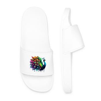 Peacock - Men’s Pool Sliders - white - Front