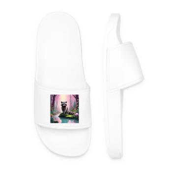 Raccoon - Men’s Pool Sliders - white - Front