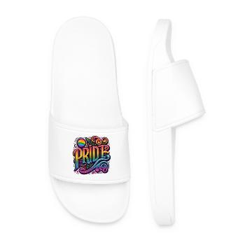 Célébrez l’amour et la diversité avec fierté, LGBTQ+ - Claquettes Homme - blanc - Devant